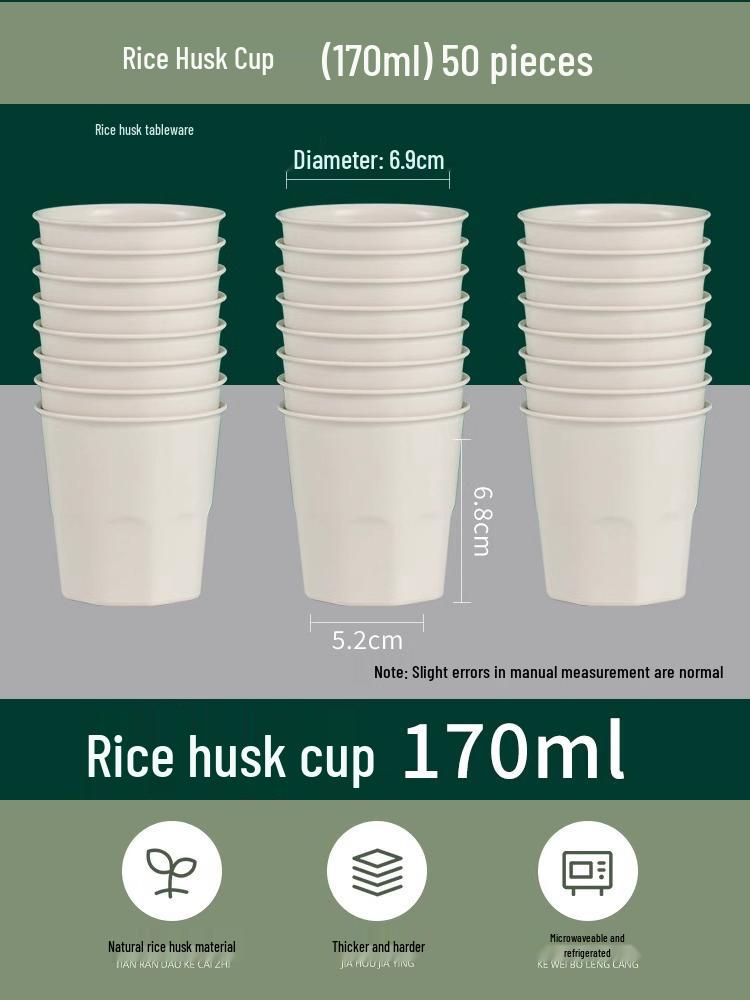 Eco-Friendly Rice Husk Tableware Set: Bowl, Chopsticks, Spoon & Cup – Recyclable & Food-Grade for Dining, Parties, Home, & Picnics (4-Piece)
