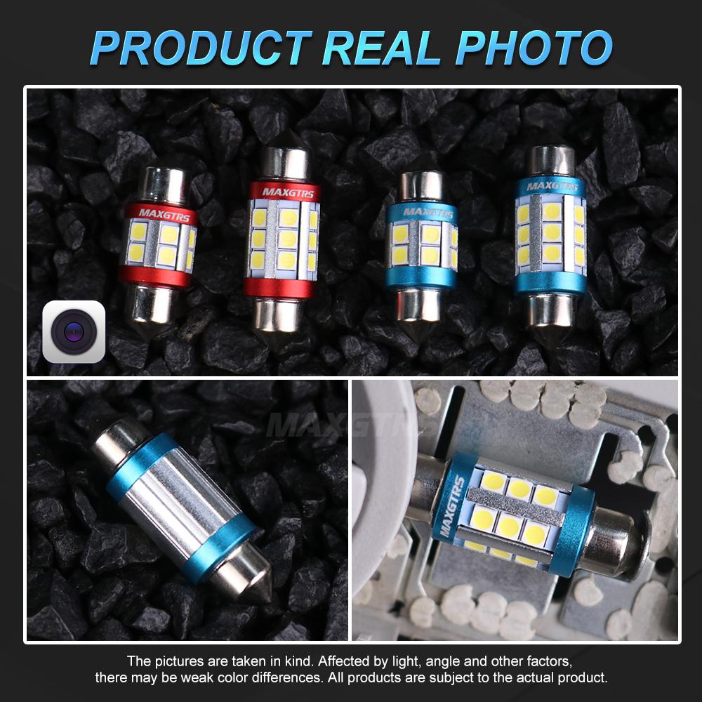 MAXGTRS 2X 12V 24V Festoon C5W C10W 3030 Chip Bulb Canbus Car LED Interior Dome Reading License Plate Lights 6000K