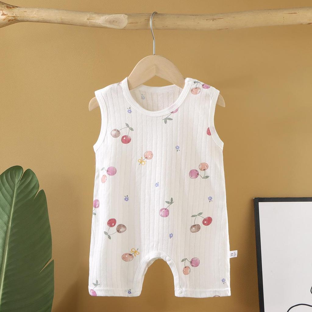 Zomer Romper Baby Koreaanse Stijl - Mouwloos Cartoon Katoenen Bodysuit