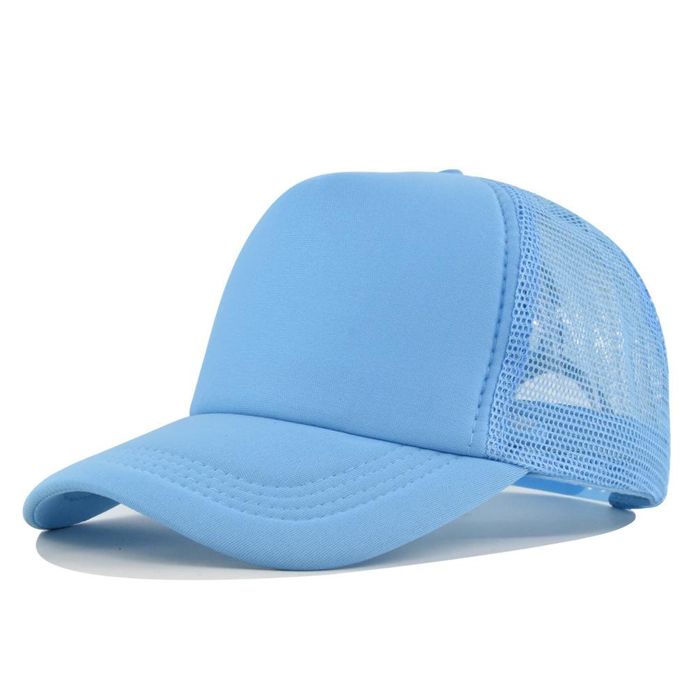Fashion Desgin Solid Color Sponge Baseball Cap Net Cap Curved Brim Hat Sun Hat Light Mesh Sun Cap Outdoor Women Men