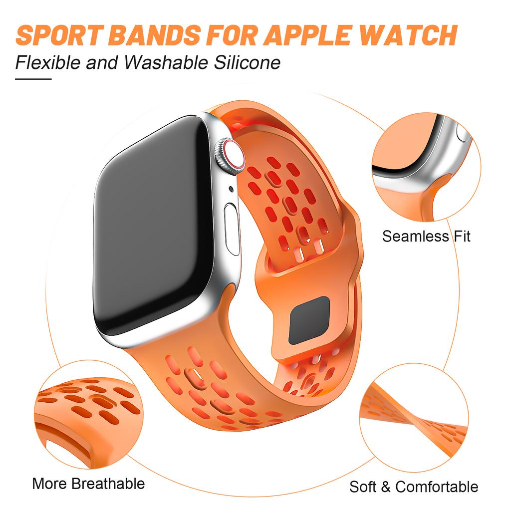 Silicone Strap For Apple watch band Ultra2 49mm 44mm 45mm 40mm 41mm 46mm 45mm correas bracelet iwatch Series 9 8 7 6 5 3 SE 10