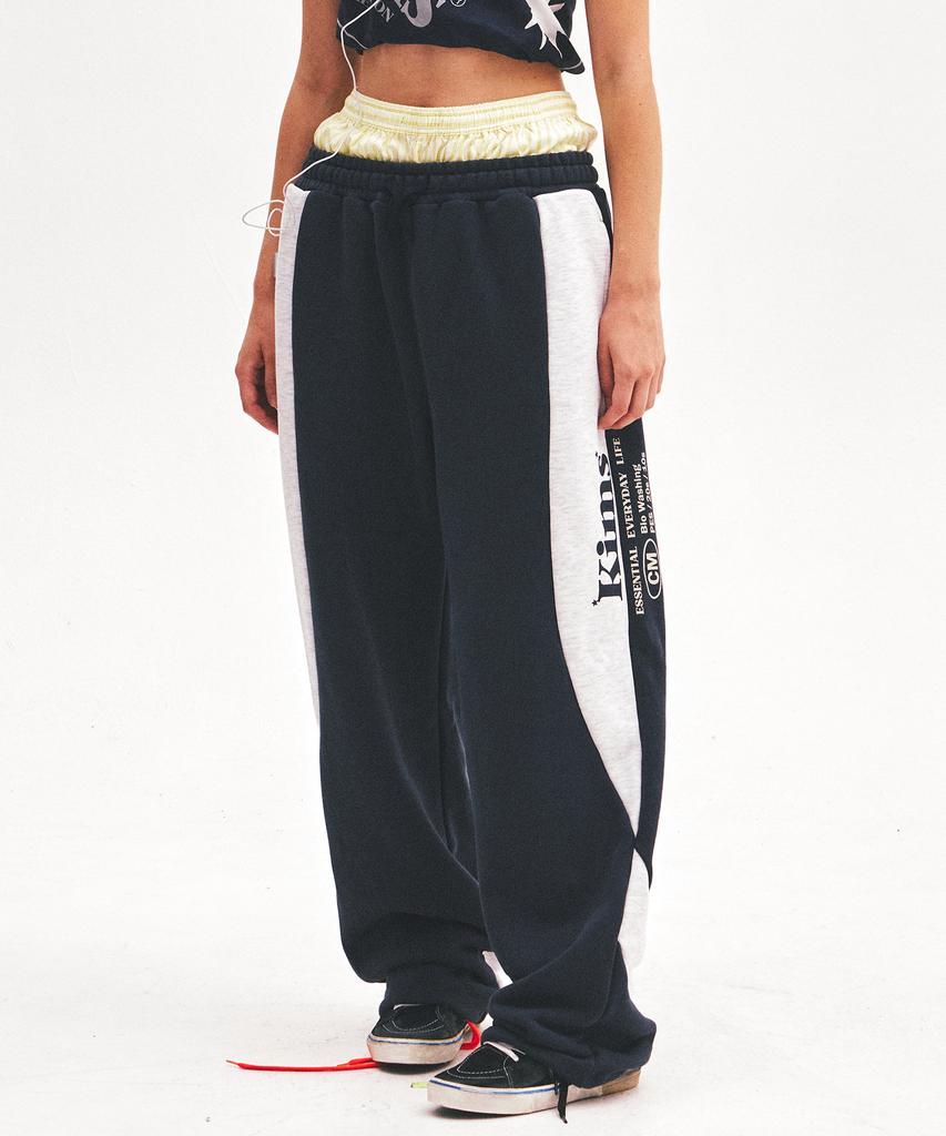 Kimseupeulesikoteunmakes Specialday Bam Logo Sweatpants Navy