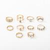 Gold Retro Punk Boho Ring Set 77