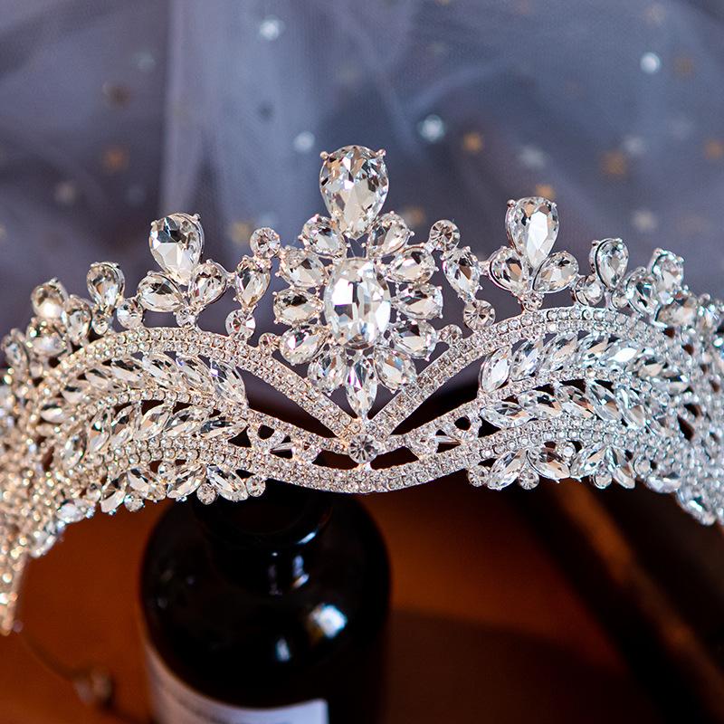 Elegant Bridal Headgear Wedding Dress Wearing Super Shiny Crown Headgear Wedding Luxury Full Crystal Wedding Accessories