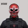 Breathable Foam Scary Mask Halloween Blood Skull Mask, Adjustable Elastic Strap Party Lightweight Comfortable Horror PU for Cosplay Decoration
