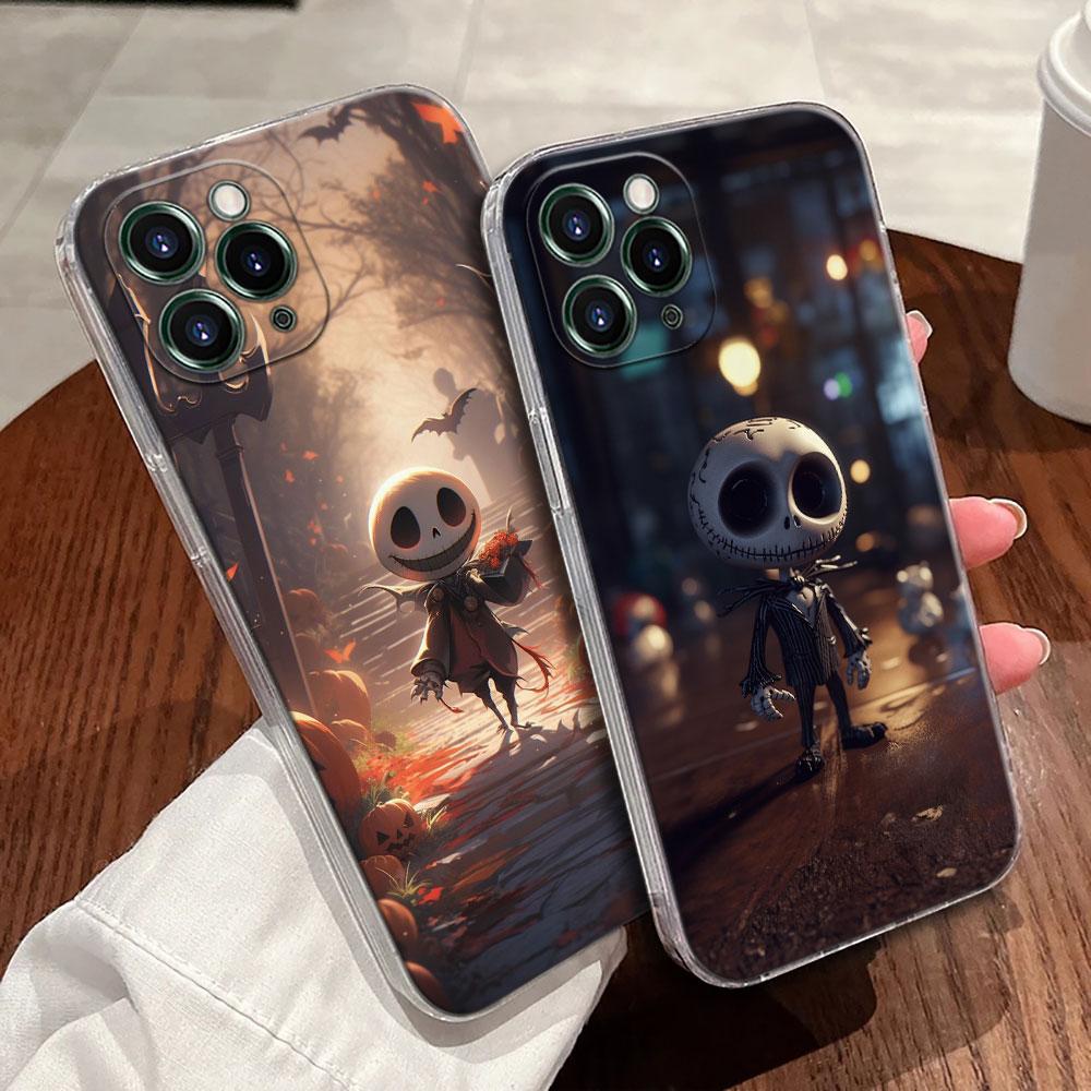 Phone Case For iPhone 17 Pro Max 17E 11 12 13 14 15 16 Pro Max Plus 17 Air 16E 7 Soft Cover Cute Baby Jack Skellington Halloween