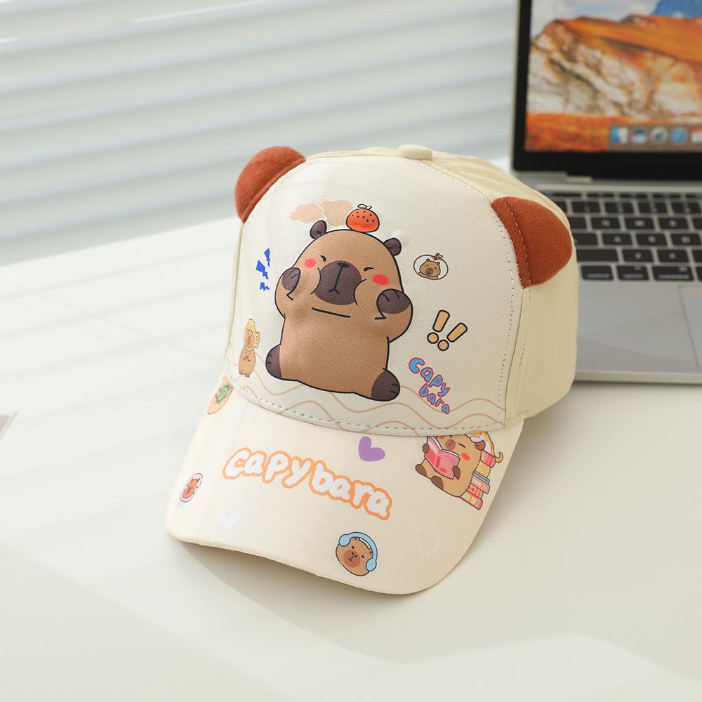 Boys And Girls Hats Kapibara 3D Printed Children'S Cartoon Children'S Cap Sunscreen Shade Baseball Cap