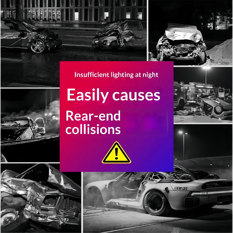 Solar Warning Light Car Rear Collision Prevention Free Breathing Light Motorcycl Electric Vehicle Bicycle Led Tail Flashing Ligh