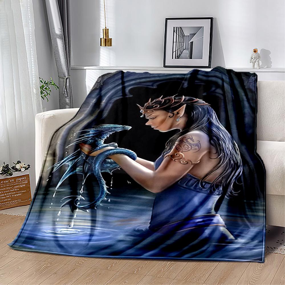 Gothic Style Blanket Ultra-Soft Perfect for Chair Livingroom Office for All Occasions Digital Print Suitable for Gifting Relatives and Friends