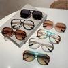 New Brand Designer Luxury Sunglasses Women Sex Oval Sun Glasses Vintage Oversized Sunglasses Female Black Fashion Shades UV400
