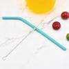 6Pcs Reusable Silicone Straws Set With Cleaning Brushes, For Water, Milk, Juices, Smoothies,Straight/Bent Straws