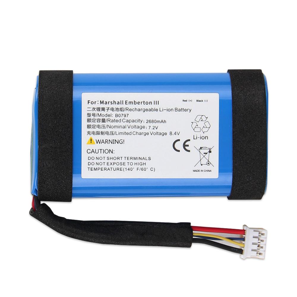 NEW Replacement Battery B0797 For Marshall EMBERTON III 3rd Gen Bluetooth Speaker Batteries 2680mAh