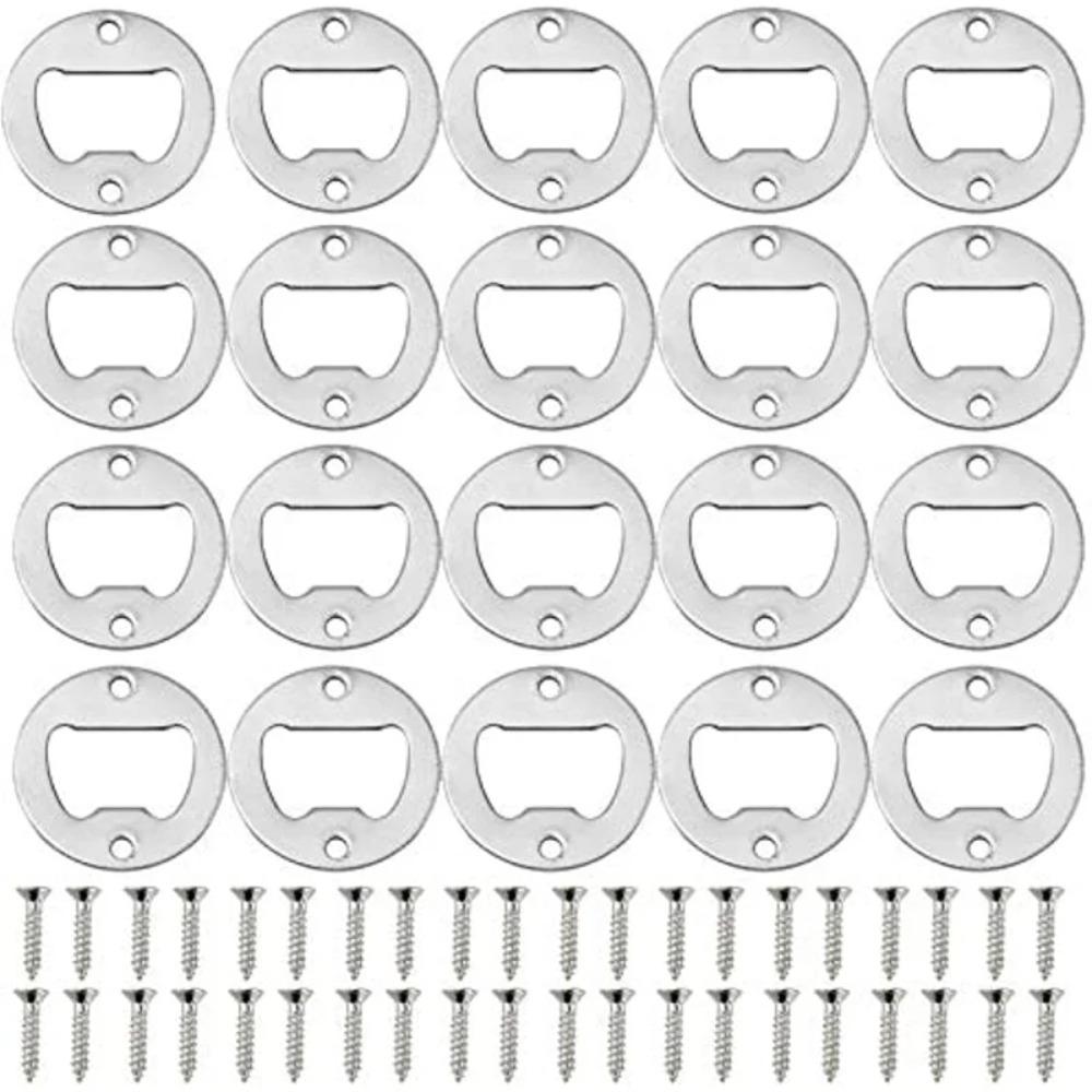 Bottle Opener Insert Screw 40mm Round Iron Corn Beer Open Antique Bronze Silver fit for Bar/Home/Restaurant/Kitchen/Pub 6