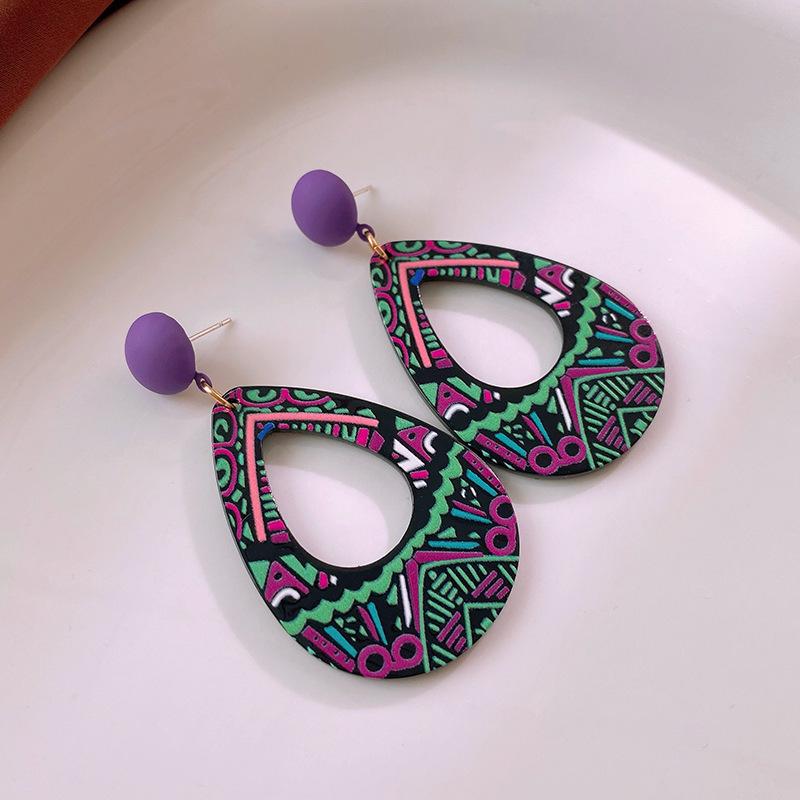 

Серьги-пусеты «Дуга» с леопардовым принтом «Серебряная игла» - Ретро европейский и американский стиль