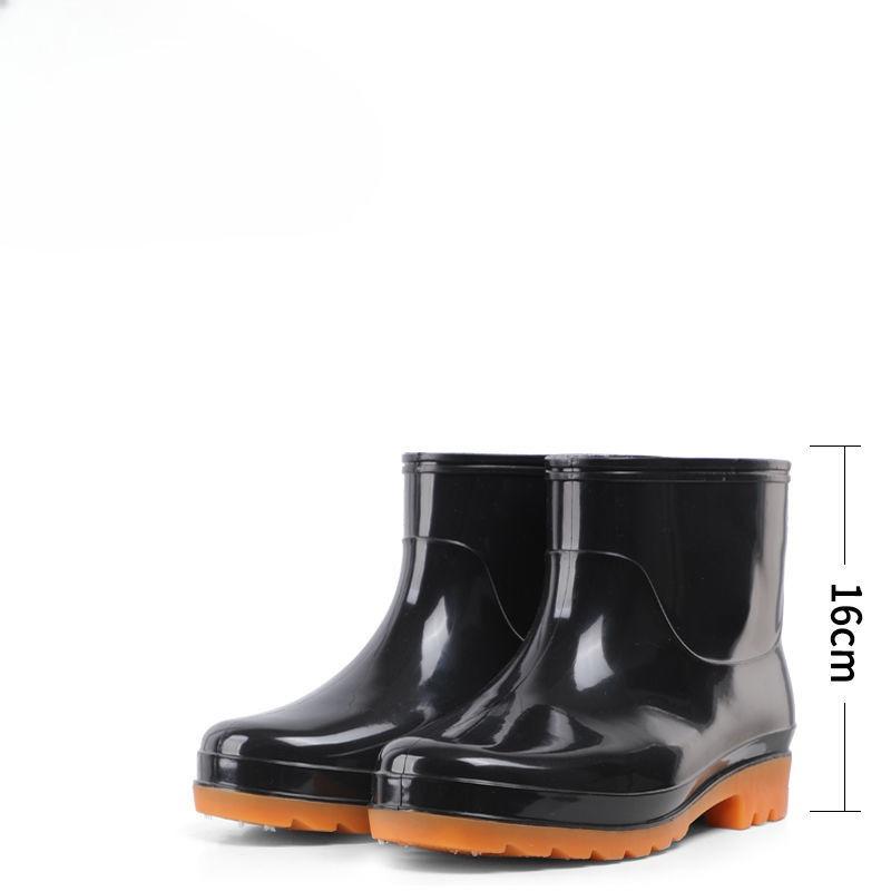 Wear to Work Half High Men's Rain Boots Lightweight Without Lacing Galoshes for City Mud Fishing Water Wear-resistant Male Shoes