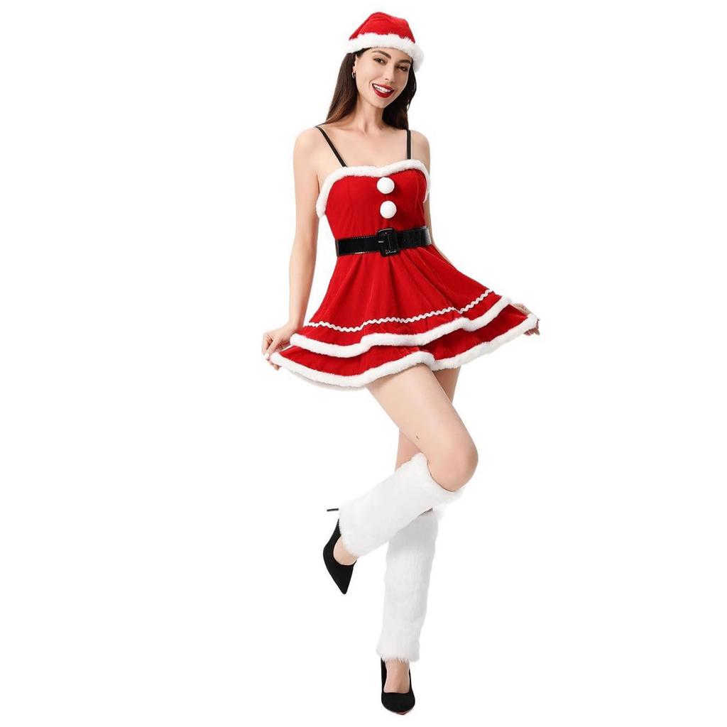 2026Christmas costumes, European and American women's fashion, sexy and alluring outfits, Santa Claus costumes, Christmas attire Lolita Dress