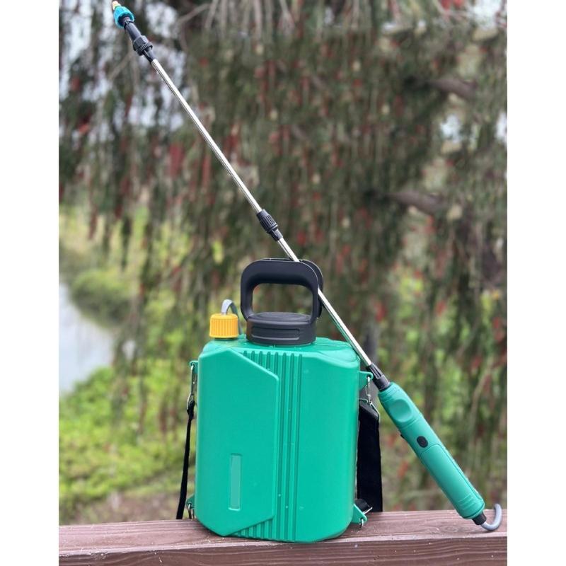 Bärbar elektrisk spruta för växtträdgård 6L 2000mAh batteri Utdragbar förlängningsstav med bekväm axelrem
