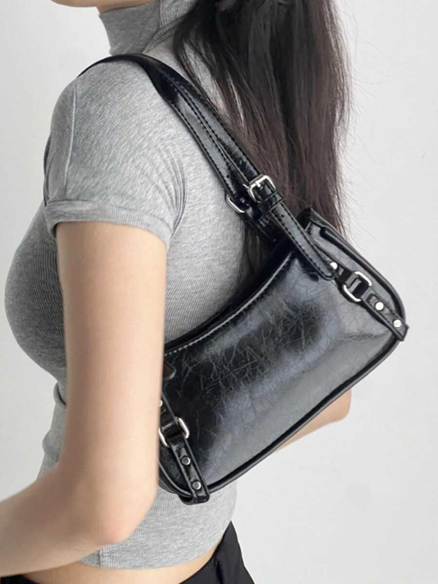 

Трендовая сумка кроссбоди на одно плечо 2025: Универсальный и модный стиль мотоциклетной куртки под мышками для женщин