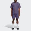 Adidas Originals Pharrell Williams Basics Embroidered Letter Short Sleeve T-Shirt Men Tops Tech-Purple GH4395