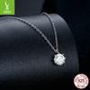 Simple 80 Points Shining Mozzarella Diamond Necklace Women'S Small Fresh S925 Silver Collarbone Chain With Certificate Msn003