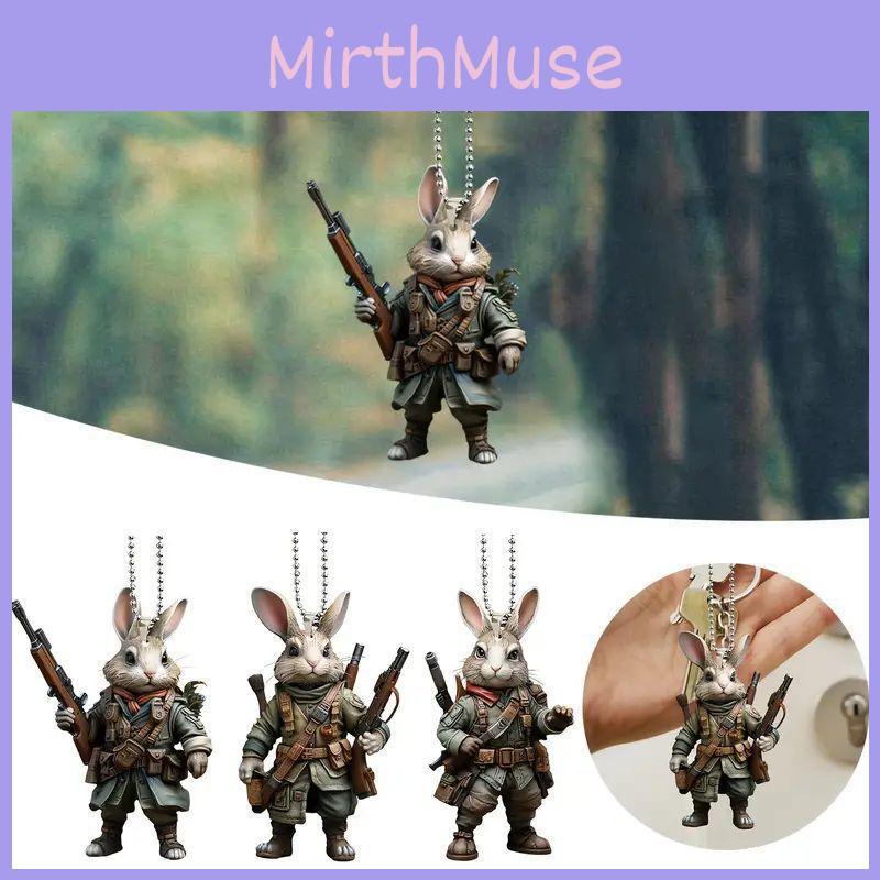 Acrylic Cartoon Animal Gunner Pendant Christmas Tree Decoration For Car Interior Style