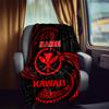 Hawaiian Tribal Pattern Customize Your Name Rv Blanket Cozy Soft Lightweight All Season Multi Purpose Blanket For Travel Camping Picnics Sofas Rvs