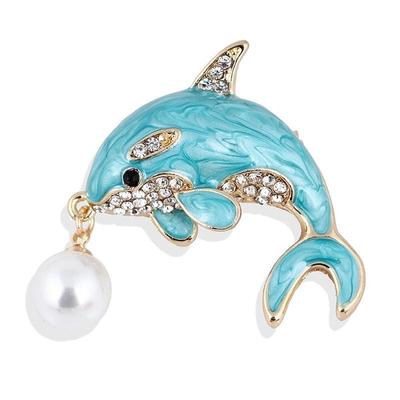 Frauen Tier Delphin Zarte Accessoires Anstecknadel Modeschmuck Brosche