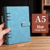 A4 Loose-Leaf Business Notebook with Detachable B5 Leather Cover – Large, Customizable Adult Diary