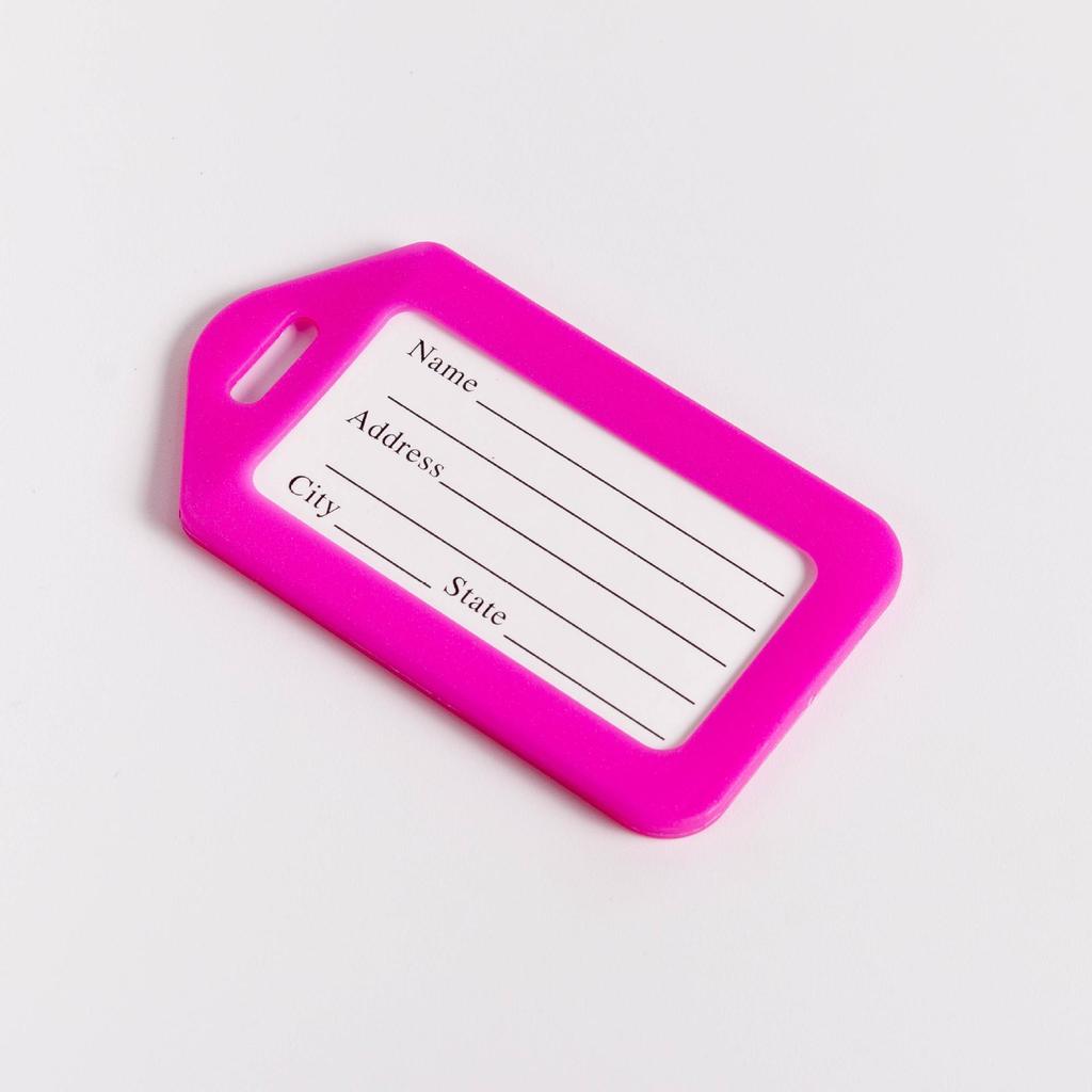 Bunter Flugzeug-Gepäckanhänger - Strapazierfähiges Namensschild aus Kunststoff für Koffer auf Reisen