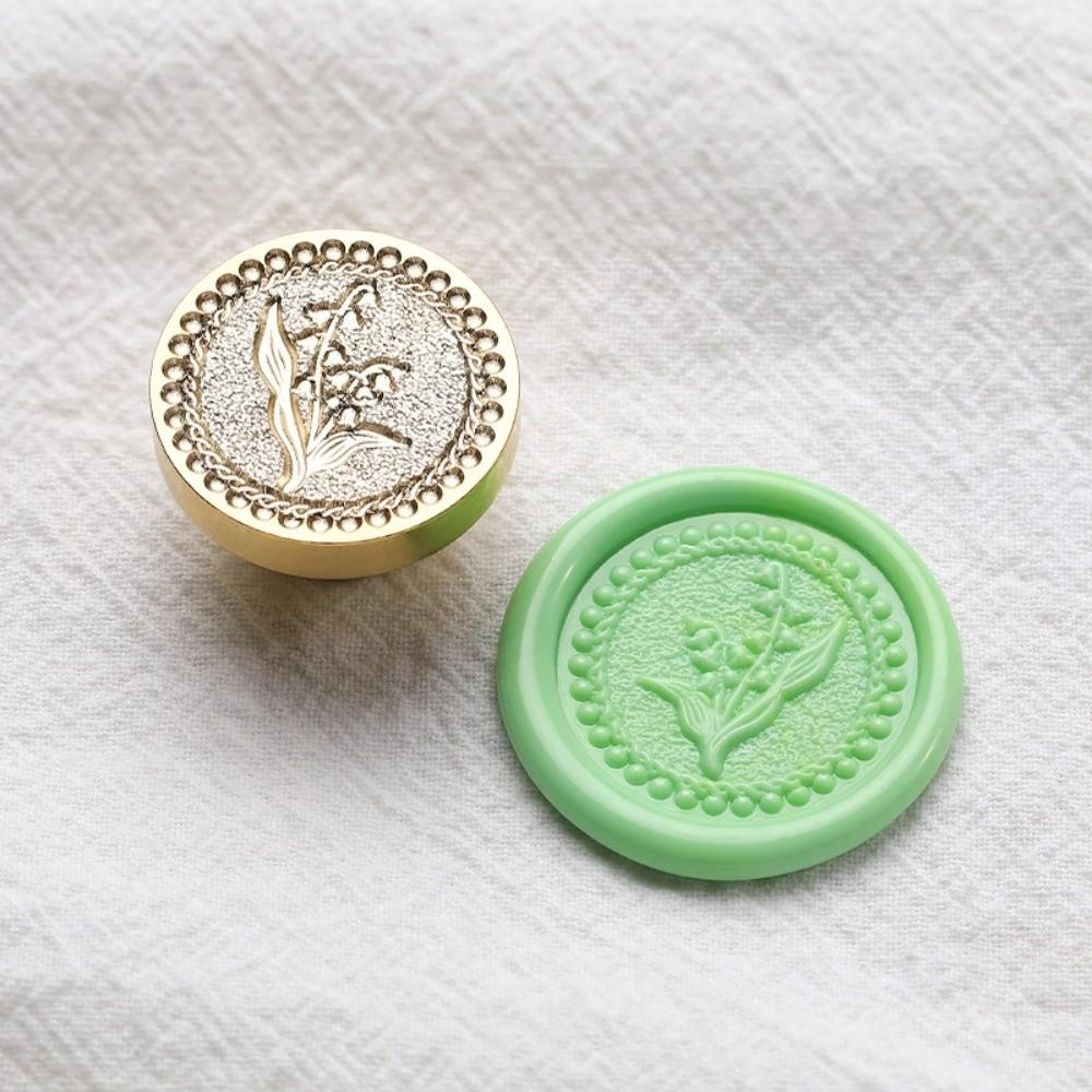 Round Scrapbooking Sealing Wax Brass Sealing Wax Stamp Head  Gift Packaging Cards