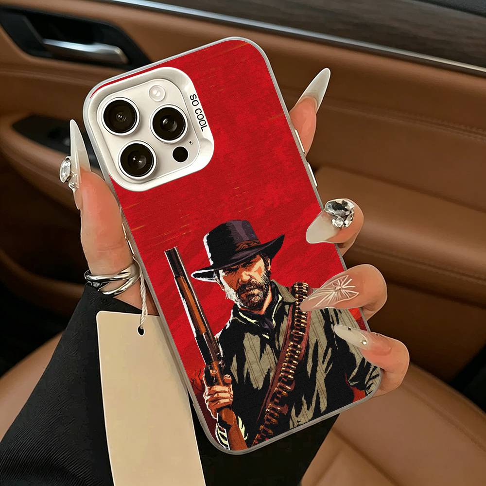 R-Red D-Dead Redemption RDR 2 Phone Case For IPhone 17 Air 16 15 14 13 12 11 Pro Max White Sliver Hard Cover