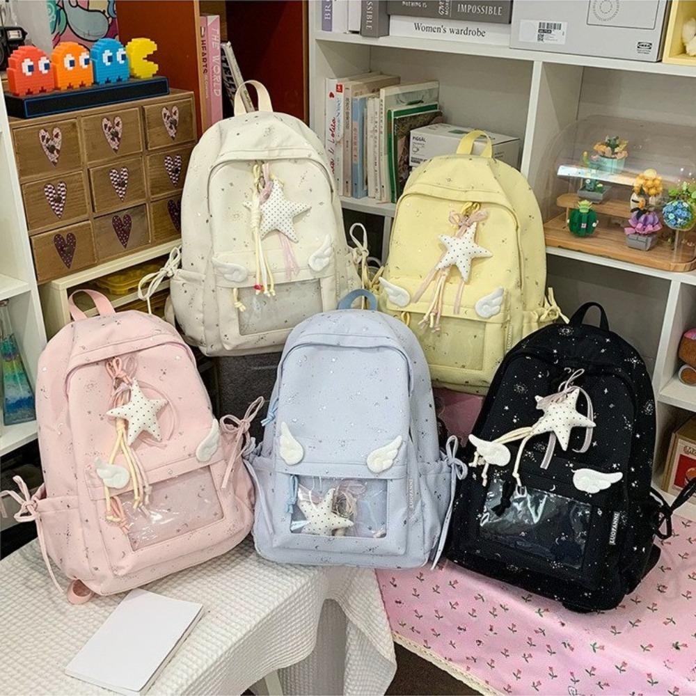 Schoolbag Women's Stars Moon Bag Student Mochila High Capaci Mochilas Mujer College Style Backpacks Sweet Teenage Girls Backpack Bolsas Feminina