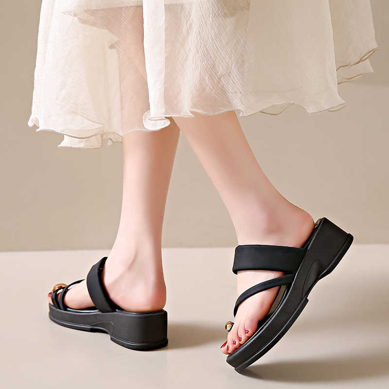Fashion Sumer With Strap Women's Fitness Shoes Low Heel Sandals For Women Summer Slippers For Sneakers Sports Hand Made Teniz