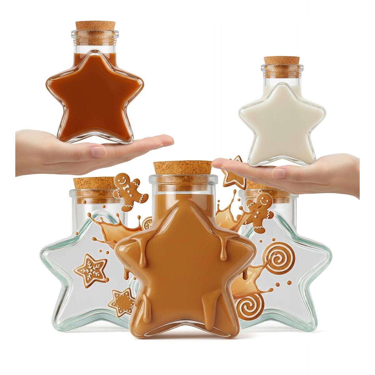 Bimberek - Collectie Butelka - Stervormig - 150ml Glas - Houten Dop