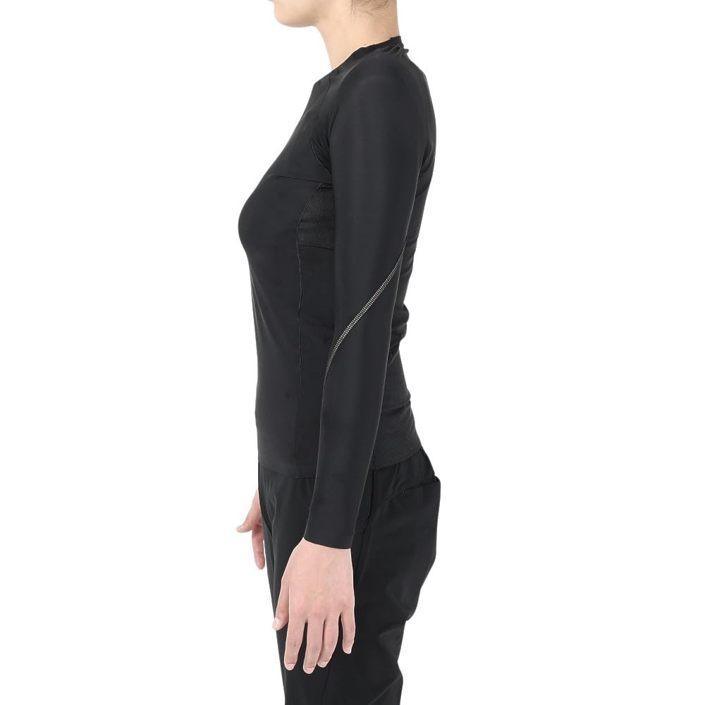Skins Stretch Shirt Long Size 18221510 SERIES-5 Top, Sleeve, Women's, Black, L,
