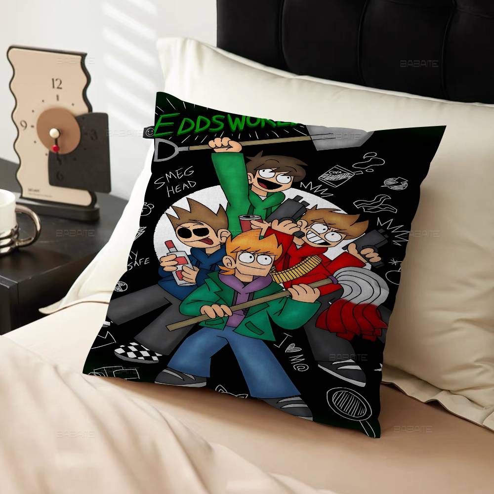 Animiertes Eddsworld Cartoon Kissen Anime Kissen Sofa Bett Kopfkissenbezug Kissenbezug 45x45 cm Mode