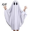 Geisterfest Kleidung Halloween Kostüm für Kinder Erwachsene, Cosplay Kostüm, Unisex Kleidung Gruseliger Weißer Umhang mit Schwarzen Augenlöchern