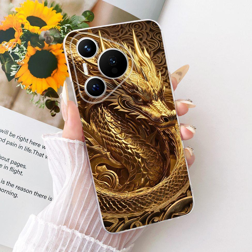 For Huawei Pura 70 Clear Case Aesthetic Luxury Cute Fashion Flowers Funny Painted Casing For Huawei ADY-LX9 ADY-AL00