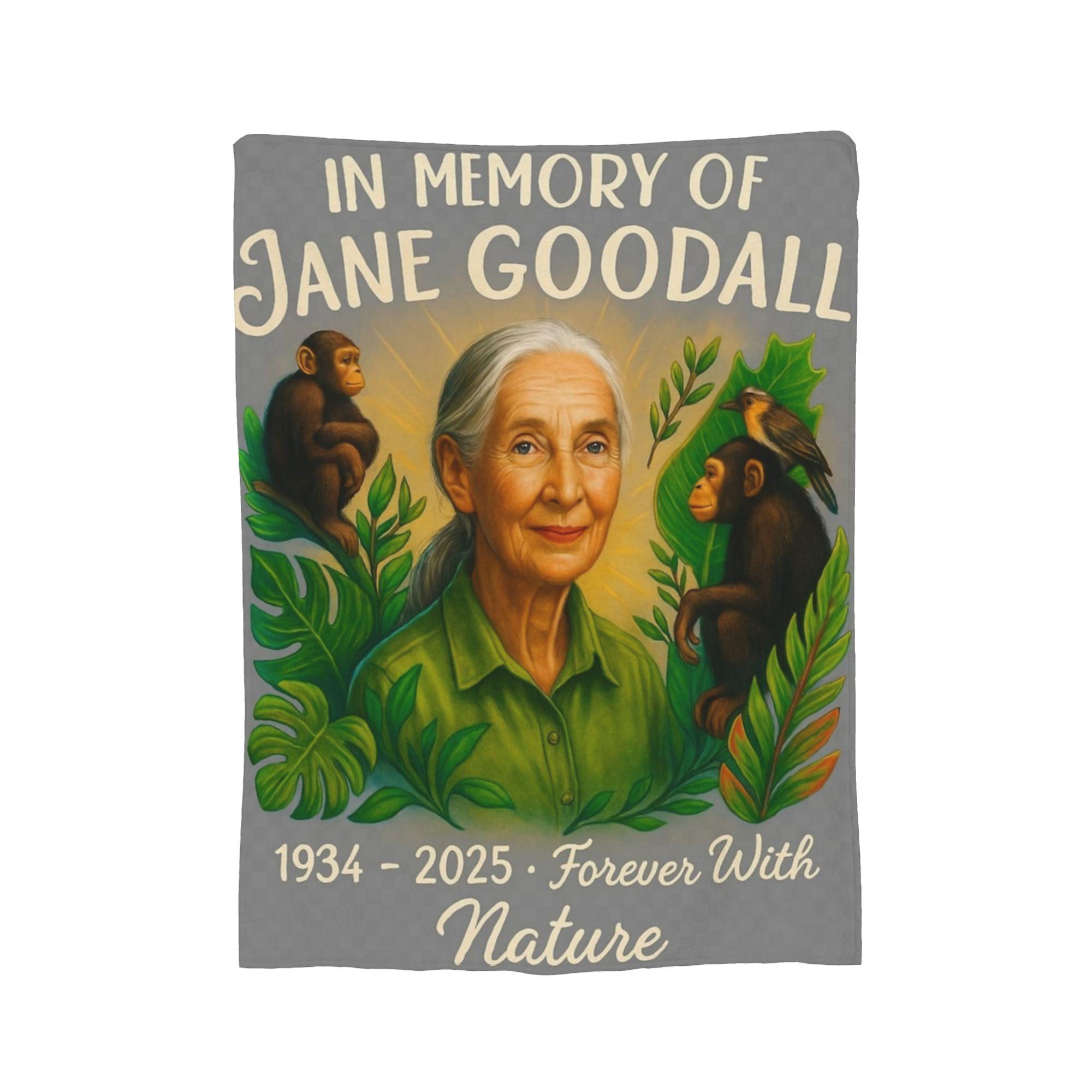 

Jane Goodall Portrait and Quote Blankets Velvet Summer Air Conditioning Multi-function Soft Throw Blanket Plush Thin Quilt 150x200cm