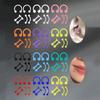 6Pcs UV Rook Multicolor Nose Rings Hoop Earrings Eyebrow Ring Lip Labret Studs Acrylic Flexible Cartilage Ear Piercing Jewelry