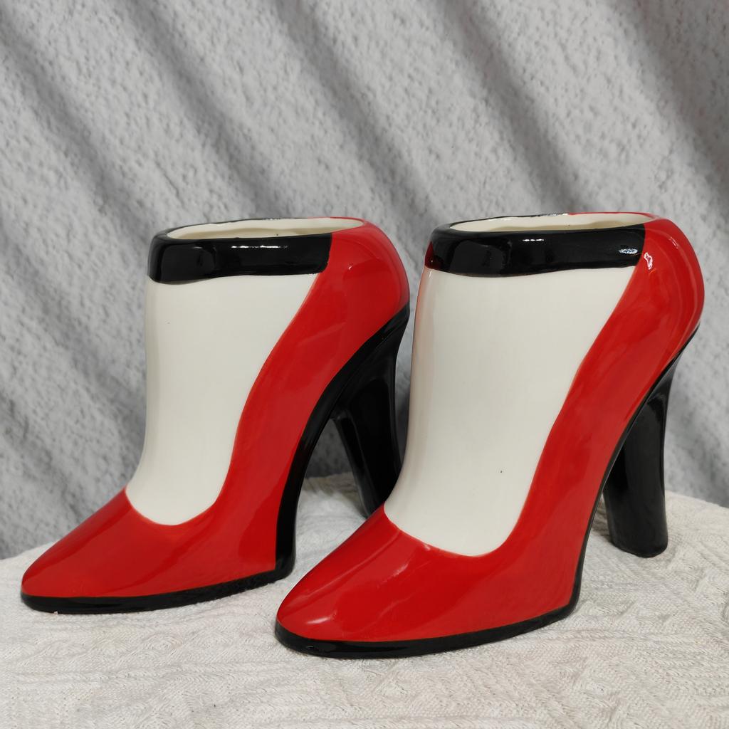Creative Hawaiian Mugs Style Sexy Ladies Red Shoe Tumbler Tiki Cup Drinkware High Heel Shaped Ceramic Cocktail Mug for Parties