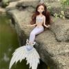 Diamond Tail Mermaid Doll Butterfly Wings, Princess Doll, Girl's Birthday Present. 13 Bjd Girl Doll Toy
