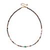 Vintage Elegance: Women's Tiger Eye Natural Stone Choker with Mixed Color Beads