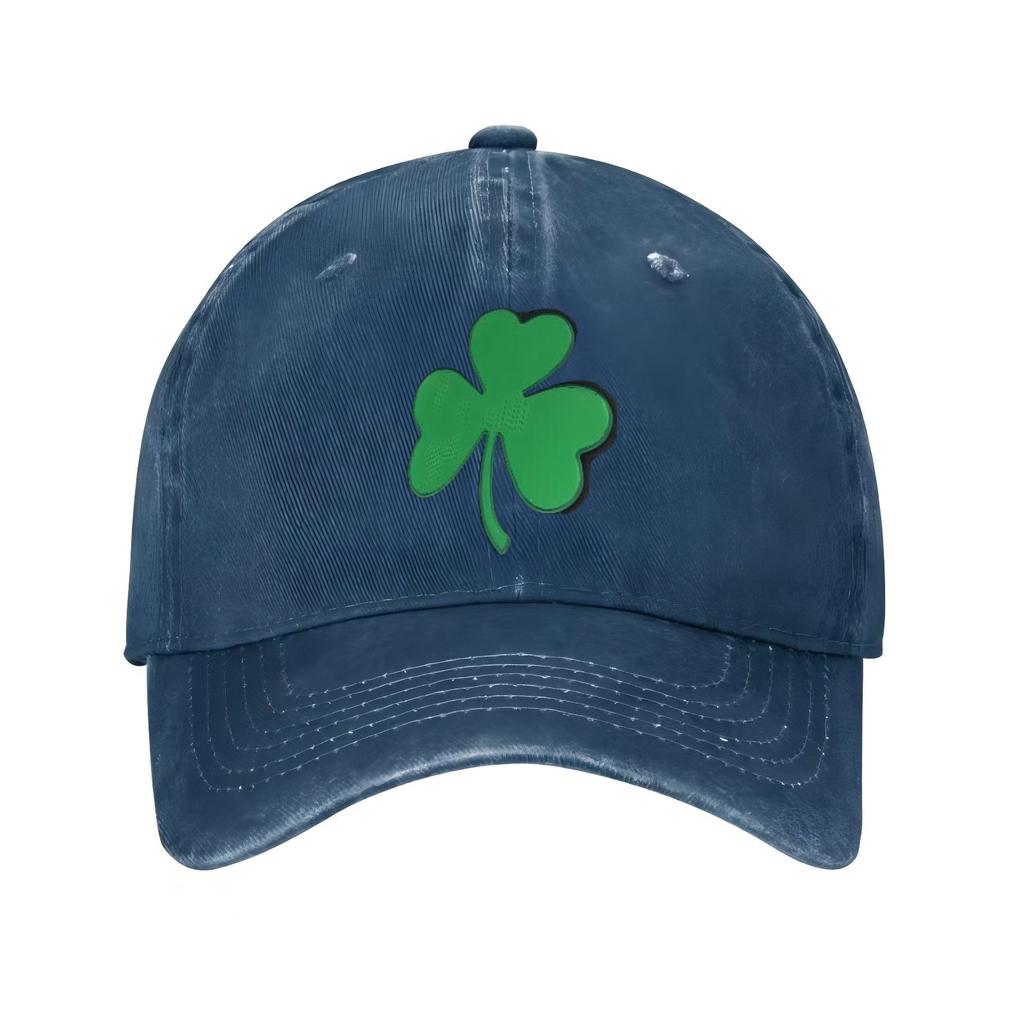 Kleeblatt-Print Baseballkappe Verstellbar Atmungsaktiv Polyester Lässige Mütze für den St. Patrick's Day