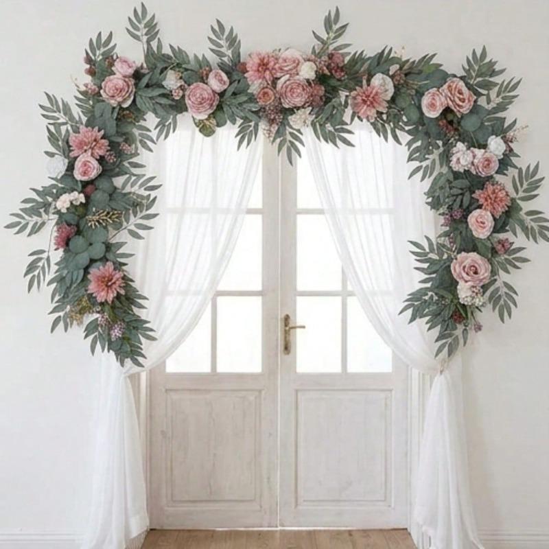 Artificial rose vines for Western-style wedding decorations, suitable for outdoor patios, holiday parties, and home décor.