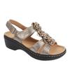 Women Summer Sandals Flower Wedge Platform Orthopedic Shoes Retro Rome Casual Comfortable Peep Toe Plus Size