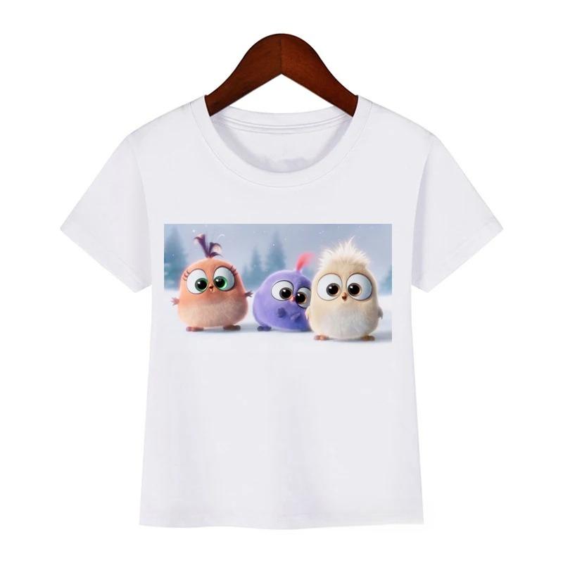 Fashionable and fun animal bird print summer children's cartoon casual Polyester comfortable short sleeved T-shirt top
