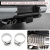 2 PCS 25mm Diesel Parking Air Heater Exhaust Pipe, Stainless Steel Exhaust Tube Elbow Connector with 4 Clamps, Flexible Air Diesel Parking Heater