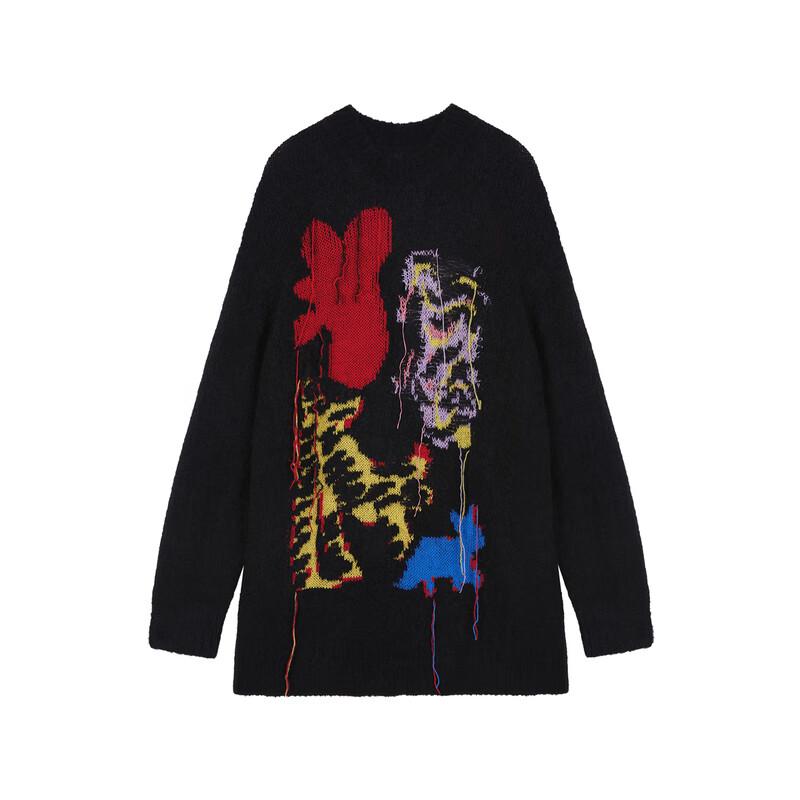 JNBY 2024 Winter Multi-color Knit Mini Dress