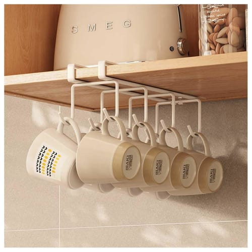 

Подставка для чашек, Вмещает 8 чашек, Вставляемый кухонный крючок, Подставка для чашек, Держатель для стаканов, Держатель для кружек, Подвесной, Подвесная полка для хранения под шкафом, Легкая установка, Без капель